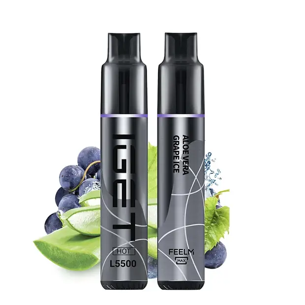 Aloe Vera Grape Ice – IGET HOT 5500 Puffs disposable vape — genuine IGET stock, buy online in Australia