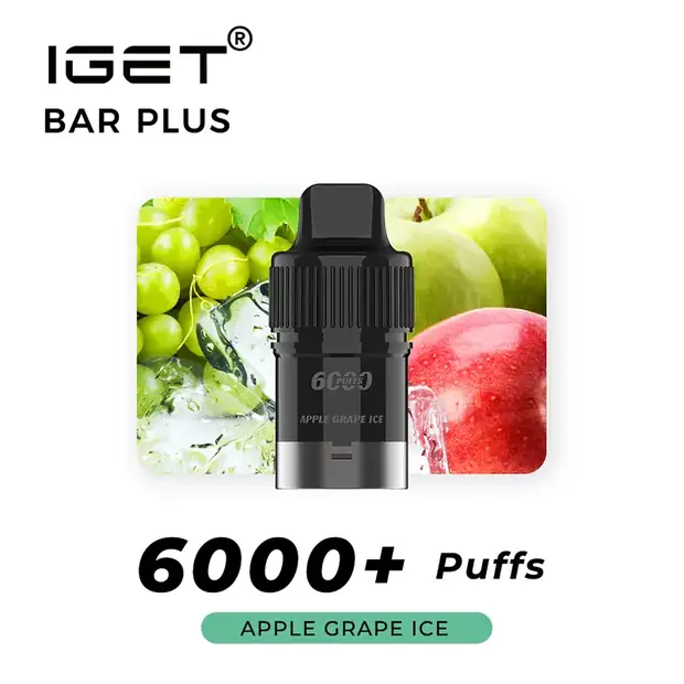 Apple Grape Ice – IGET Bar Plus Pod 6000 Puffs pod pack — genuine IGET stock, buy online in Australia