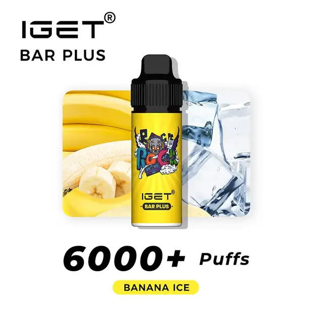 Banana Ice – IGET Bar Plus 6000 Puffs disposable vape — genuine IGET stock, buy online in Australia