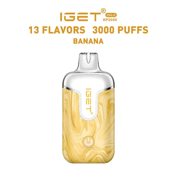 Banana – IGET Halo Vape Kit 3000 Puffs disposable vape — genuine IGET stock, buy online in Australia