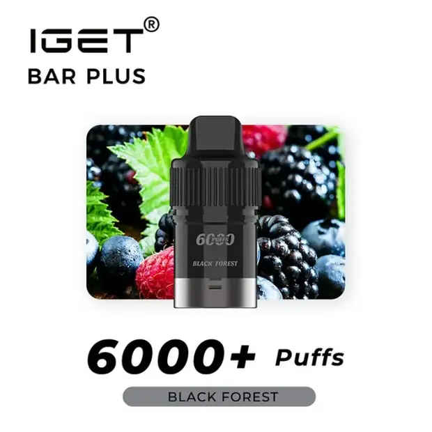 Black Forest – IGET Bar Plus Pod 6000 Puffs pod pack — genuine IGET stock, buy online in Australia