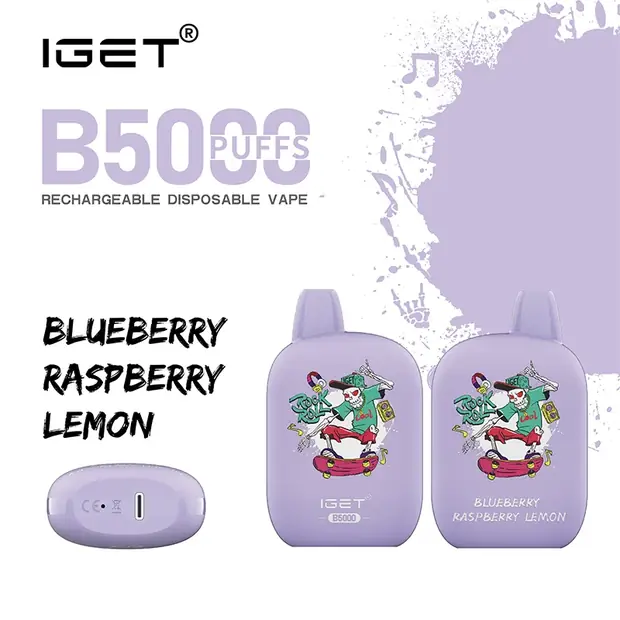 Blueberry Raspberry Lemon – IGET B5000 disposable vape — genuine IGET stock, buy online in Australia