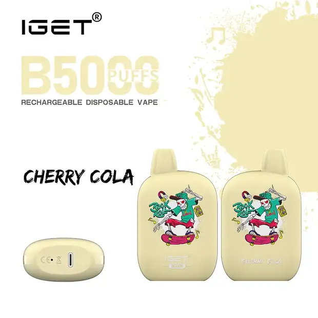 Cherry Cola – IGET B5000 disposable vape — genuine IGET stock, buy online in Australia