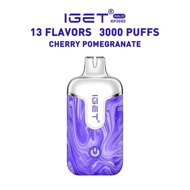 Cherry Pomegranate – IGET Halo Vape Kit 3000 Puffs disposable vape — genuine IGET stock, buy online in Australia
