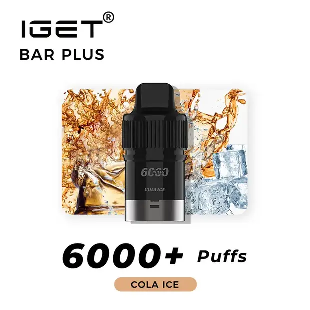 Cola Ice – IGET Bar Plus Pod 6000 Puffs pod pack — genuine IGET stock, buy online in Australia