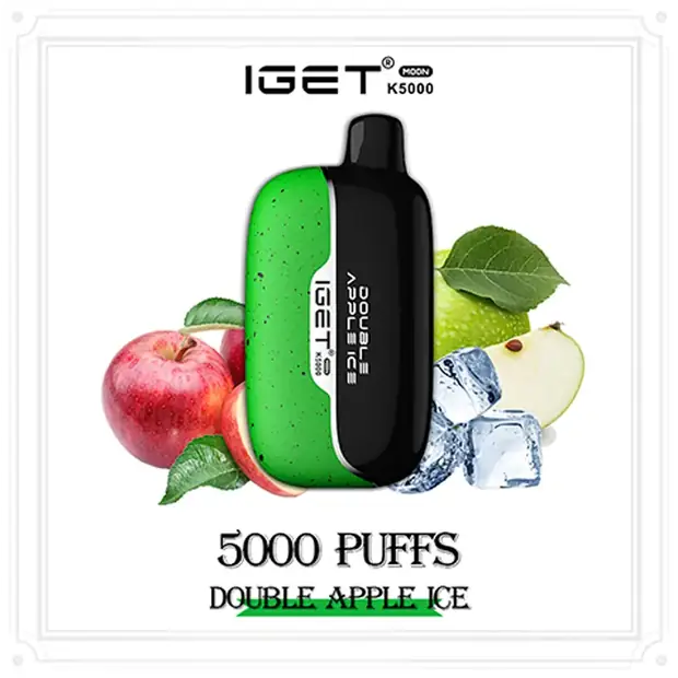 Double Apple Ice – IGET Moon 5000 Puffs disposable vape — genuine IGET stock, buy online in Australia