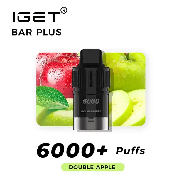 Double Apple – IGET Bar Plus Pod 6000 Puffs pod pack — genuine IGET stock, buy online in Australia