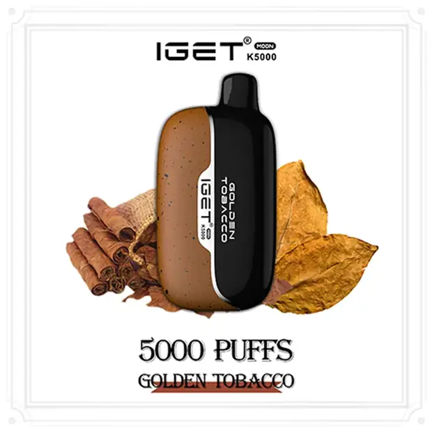 Golden Tobacco – IGET Moon 5000 Puffs disposable vape — genuine IGET stock, buy online in Australia