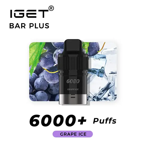 Grape Ice – IGET Bar Plus Pod 6000 Puffs pod pack — genuine IGET stock, buy online in Australia