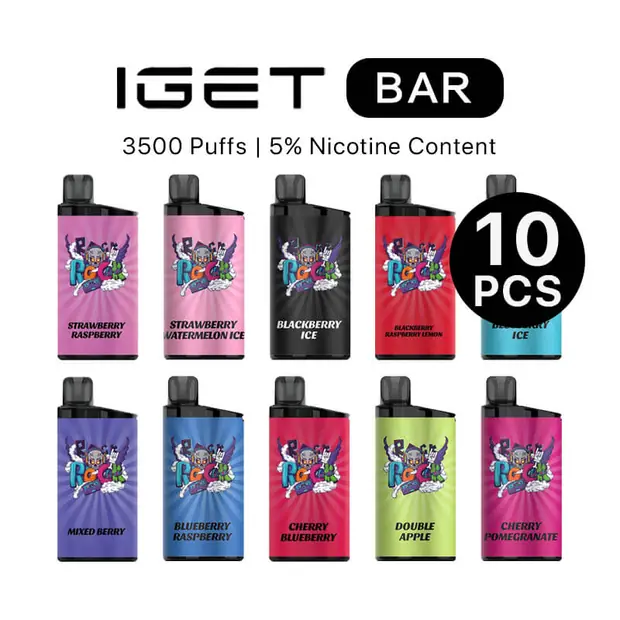 IGET Bar Box Mixed Flavours (10PCS) disposable vape — genuine IGET stock, buy online in Australia