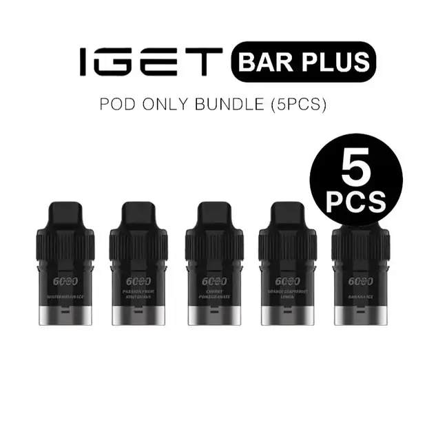 IGET Bar Plus Pod Bundle (5PCS) pod pack — genuine IGET stock, buy online in Australia