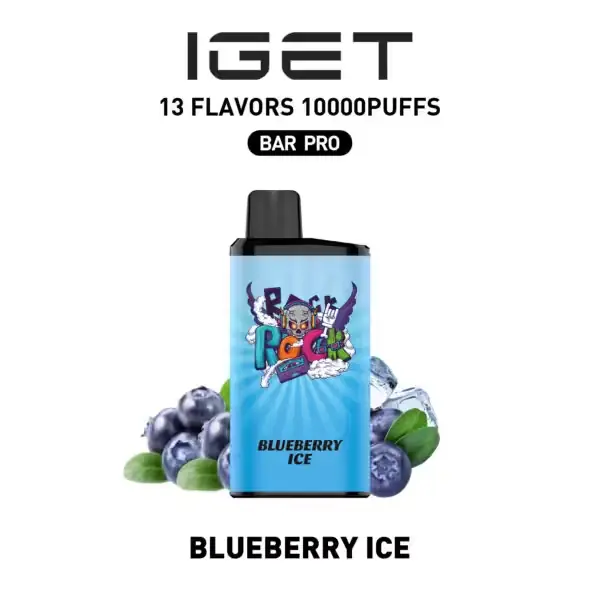 Blueberry Ice IGET Bar Pro 10000 disposable vape — genuine IGET stock, buy online in Australia