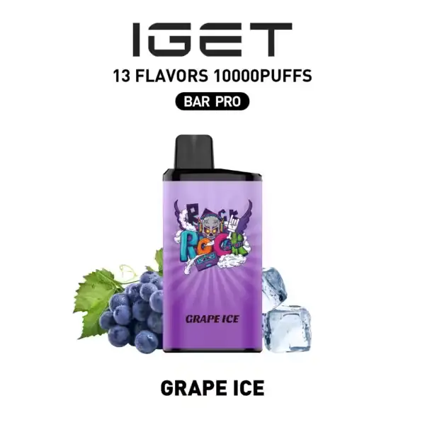 Grape Ice IGET Bar Pro 10000 disposable vape — genuine IGET stock, buy online in Australia