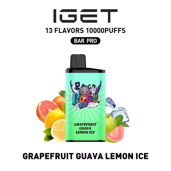Grapefruit Guava Lemon Ice IGET Bar Pro 10000 disposable vape — genuine IGET stock, buy online in Australia