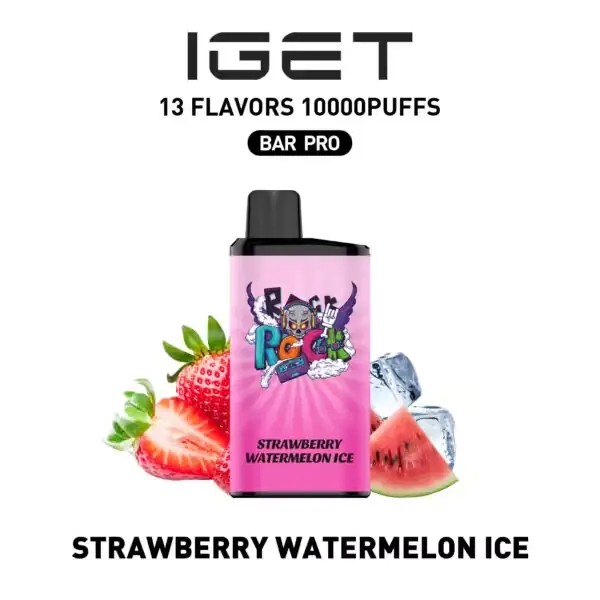 Strawberry Watermelon Ice IGET Bar Pro 10000 disposable vape — genuine IGET stock, buy online in Australia