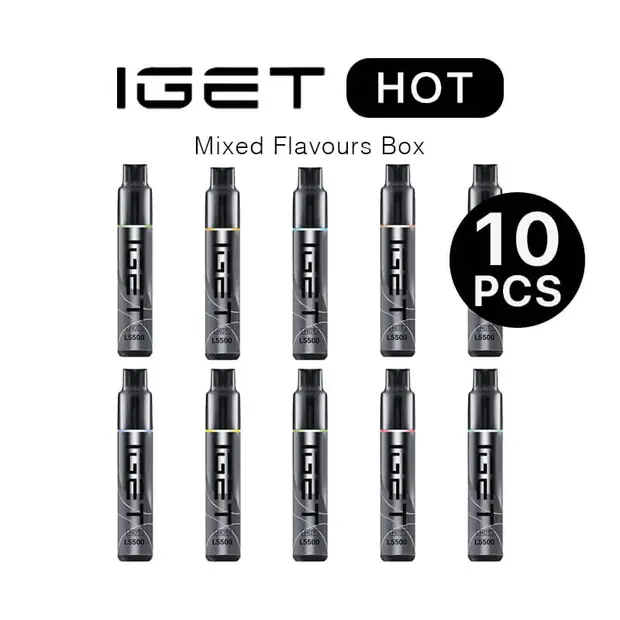 IGET Hot Box Mixed Flavours (10PCS) disposable vape — genuine IGET stock, buy online in Australia