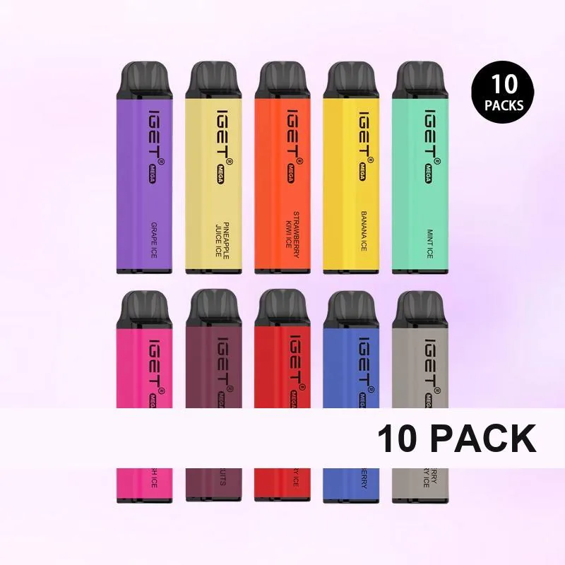 IGET Mega Bundle (10 Pcs) disposable vape — genuine IGET stock, buy online in Australia