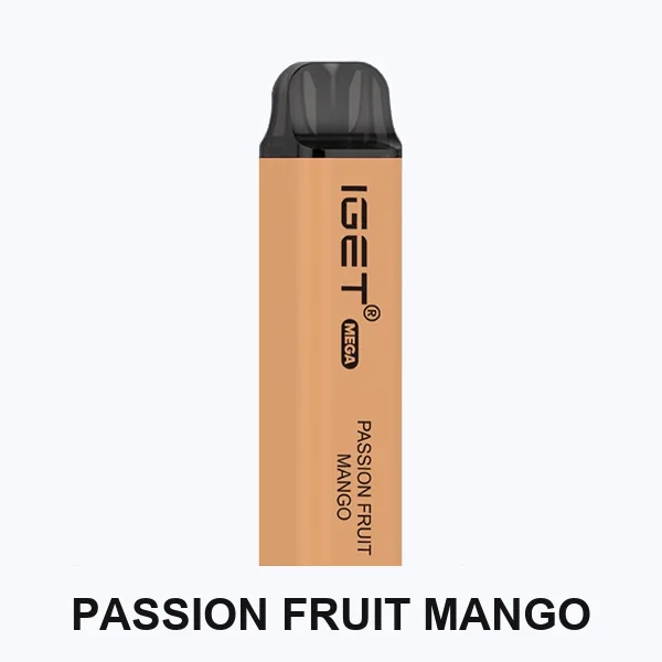Passion Fruit Mango IGET Mega 3000 disposable vape — genuine IGET stock, buy online in Australia