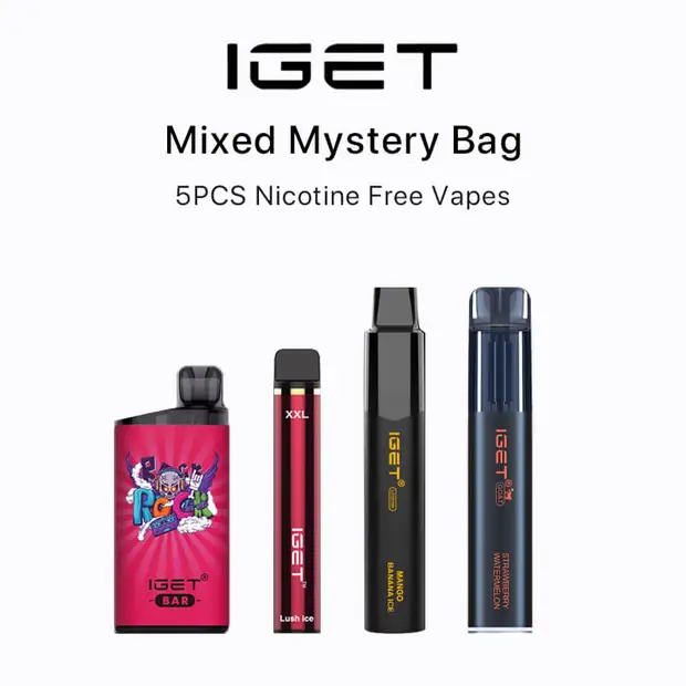 IGET Nicotine Free Vape Mystery Box (5PCS) disposable vape — genuine IGET stock, buy online in Australia