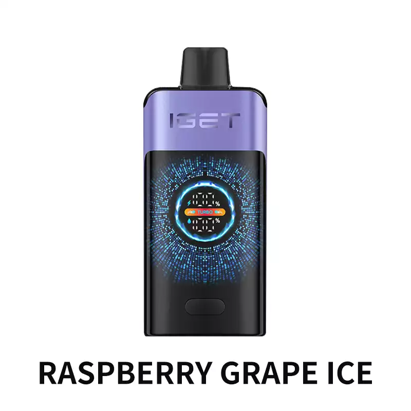 Raspberry Grape Ice IGET One 12000 Puffs disposable vape — genuine IGET stock, buy online in Australia