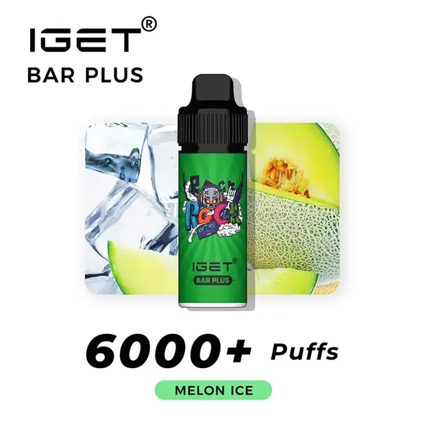 Melon Ice – IGET Bar Plus 6000 Puffs disposable vape — genuine IGET stock, buy online in Australia