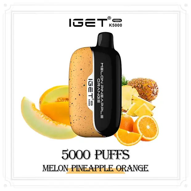 Melon Pineapple Orange – IGET Moon 5000 Puffs disposable vape — genuine IGET stock, buy online in Australia