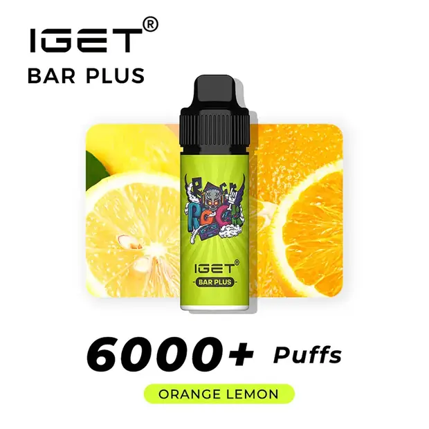 Orange Lemon – IGET Bar Plus 6000 Puffs disposable vape — genuine IGET stock, buy online in Australia