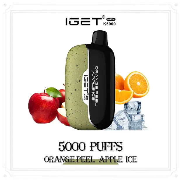 Orange Peel Apple Ice – IGET Moon 5000 Puffs disposable vape — genuine IGET stock, buy online in Australia
