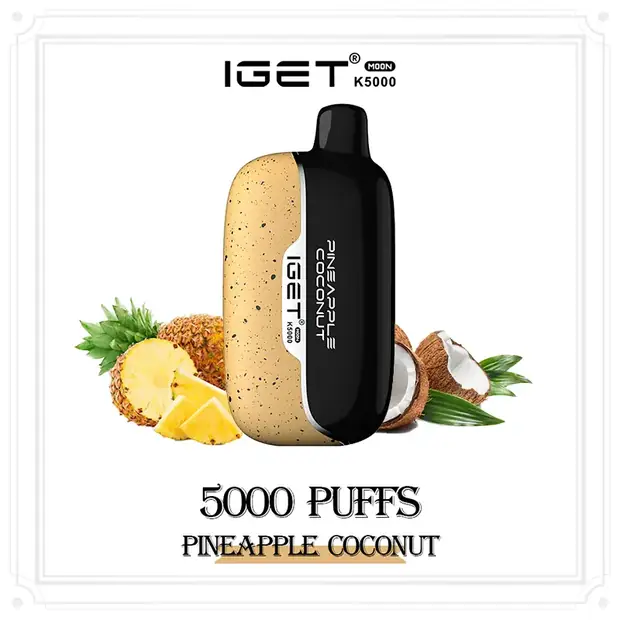 Pineapple Coconut – IGET Moon 5000 Puffs disposable vape — genuine IGET stock, buy online in Australia