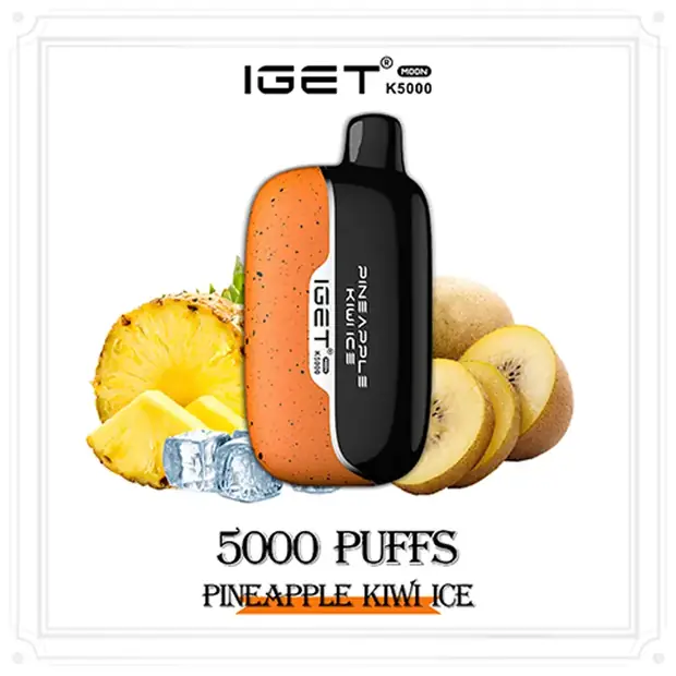 Pineapple Kiwi Ice – IGET Moon 5000 Puffs disposable vape — genuine IGET stock, buy online in Australia