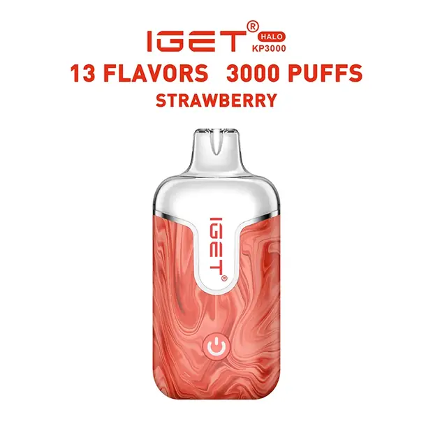 Strawberry – IGET Halo Vape Kit 3000 Puffs disposable vape — genuine IGET stock, buy online in Australia