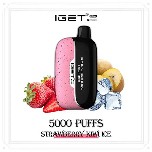 Strawberry Kiwi Ice – IGET Moon 5000 Puffs disposable vape — genuine IGET stock, buy online in Australia