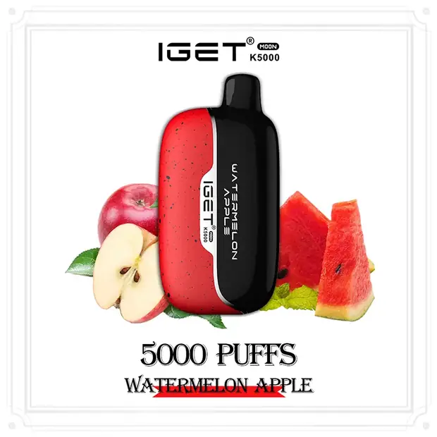 Watermelon Apple – IGET Moon 5000 Puffs disposable vape — genuine IGET stock, buy online in Australia