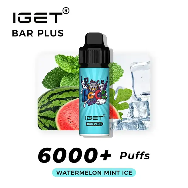 Watermelon Mint Ice – IGET Bar Plus 6000 Puffs disposable vape — genuine IGET stock, buy online in Australia